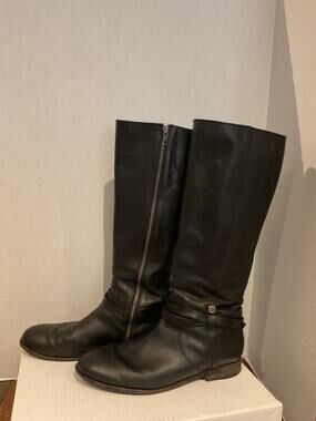 Frye - Melissa Harness - Black Leather Tall Riding Boots - Mexico - size 11B